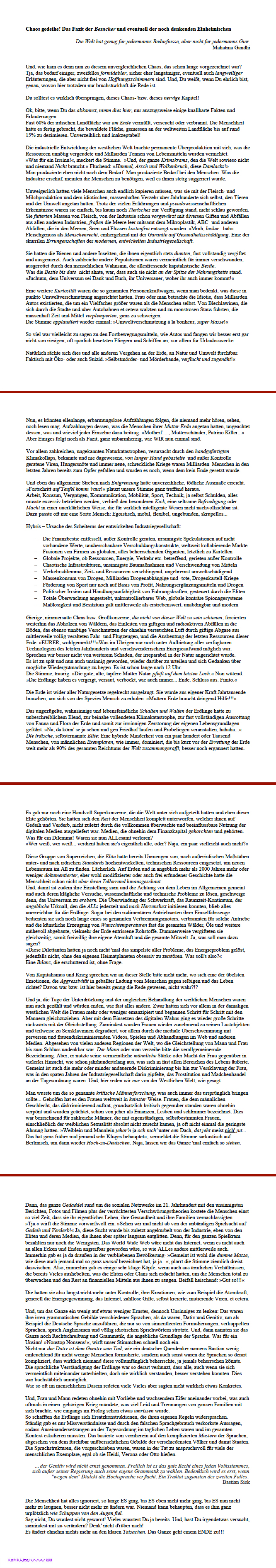 Der Rat, die Allamazonier ziehen ein Resümee im Einklang mit den ausgewählten Menschen