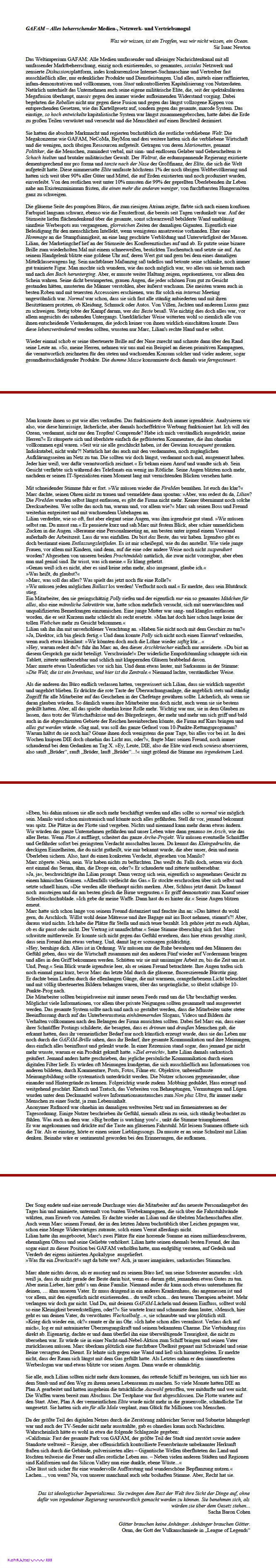 Die totale Überwachung und Steuerung des Welt-Konsums und Verhaltens der Erdlinge